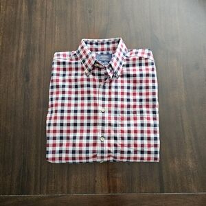 Charles Tyrwhitt Red and Blue Checkered Casual Button Down Shirt